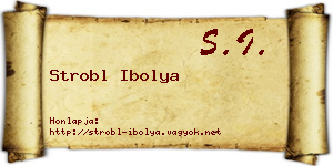 Strobl Ibolya névjegykártya